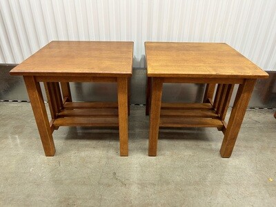 Pair: Craftsman-style End Tables #2118