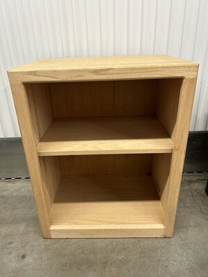 Short Bookcase / Storage Cabinet, natural wood finish #2124