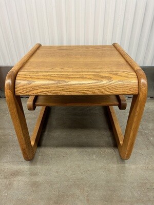 Contemporary Oak End Table, wood top, matching pieces #2124