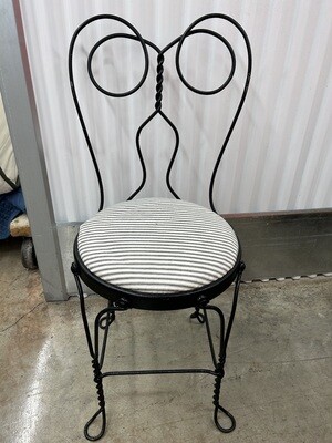 Cute Cafe Chair, black metal frame #2214