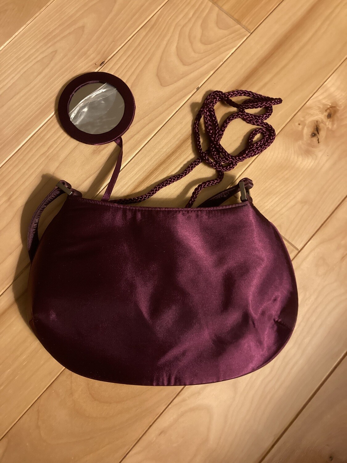 Like new! Metaphor burgundy satin bag (HB117) #2314
