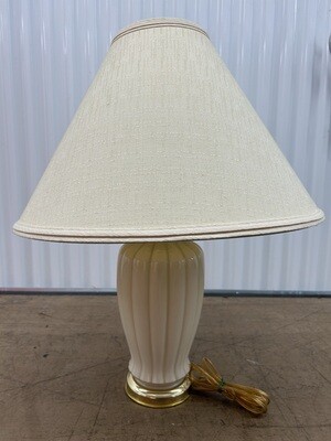 Cream Lamp with Gold Base #2213