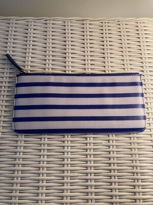 Like new! Punctuate blue/white cosmetic bag (HB141) #2314