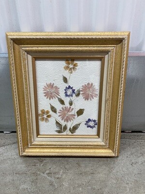 Framed Flowers on Plaster #2314