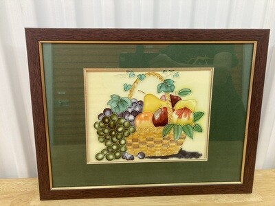 Framed Ceramic Fruit Basket #2314