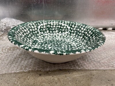 Italian Serving Bowl, green/white "sponge" pattern #2314