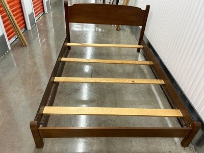 Full-size Bed, med. brown finish #2118