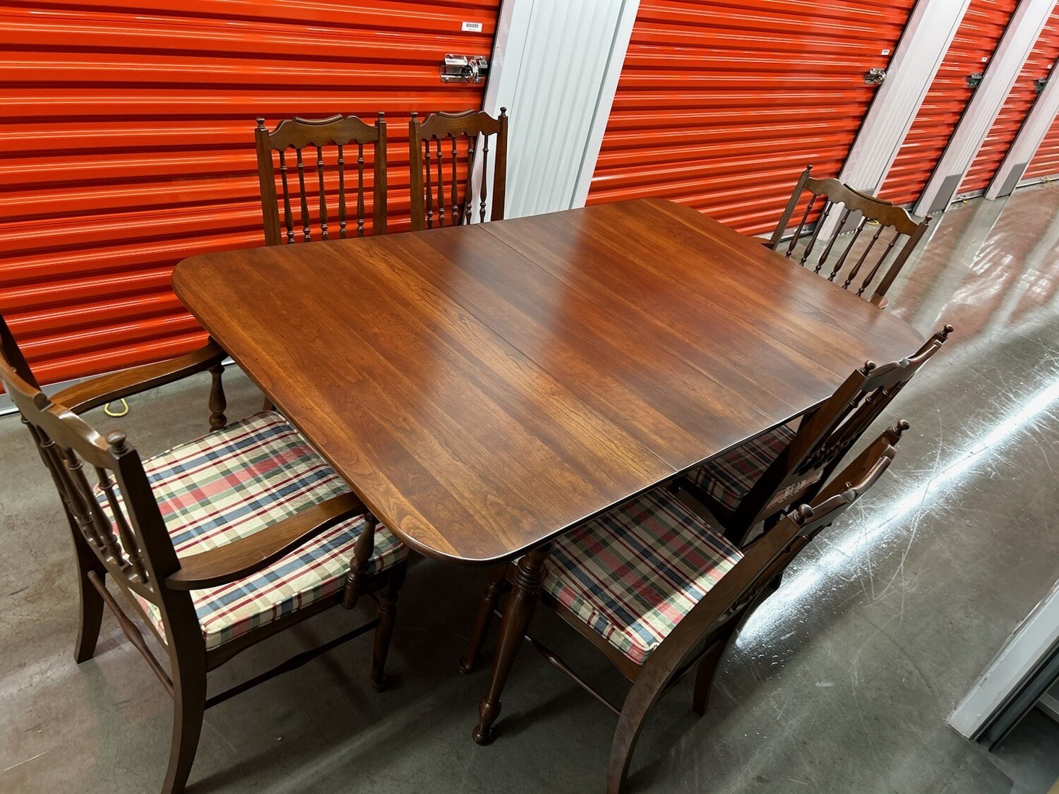Ethan Allen Dropleaf Dining Table, 6 chairs 2324