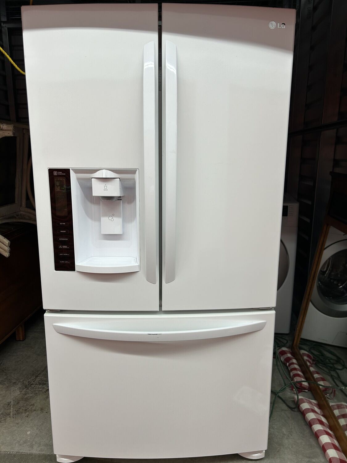 White LG French-door Refrigerator w/ bottom freezer #1149
