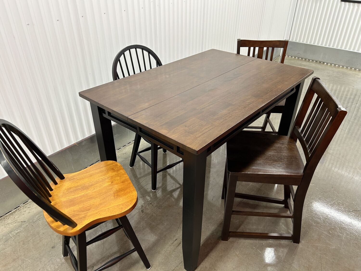 High-Top Table opens to 6 ft, 4 Stools #2324