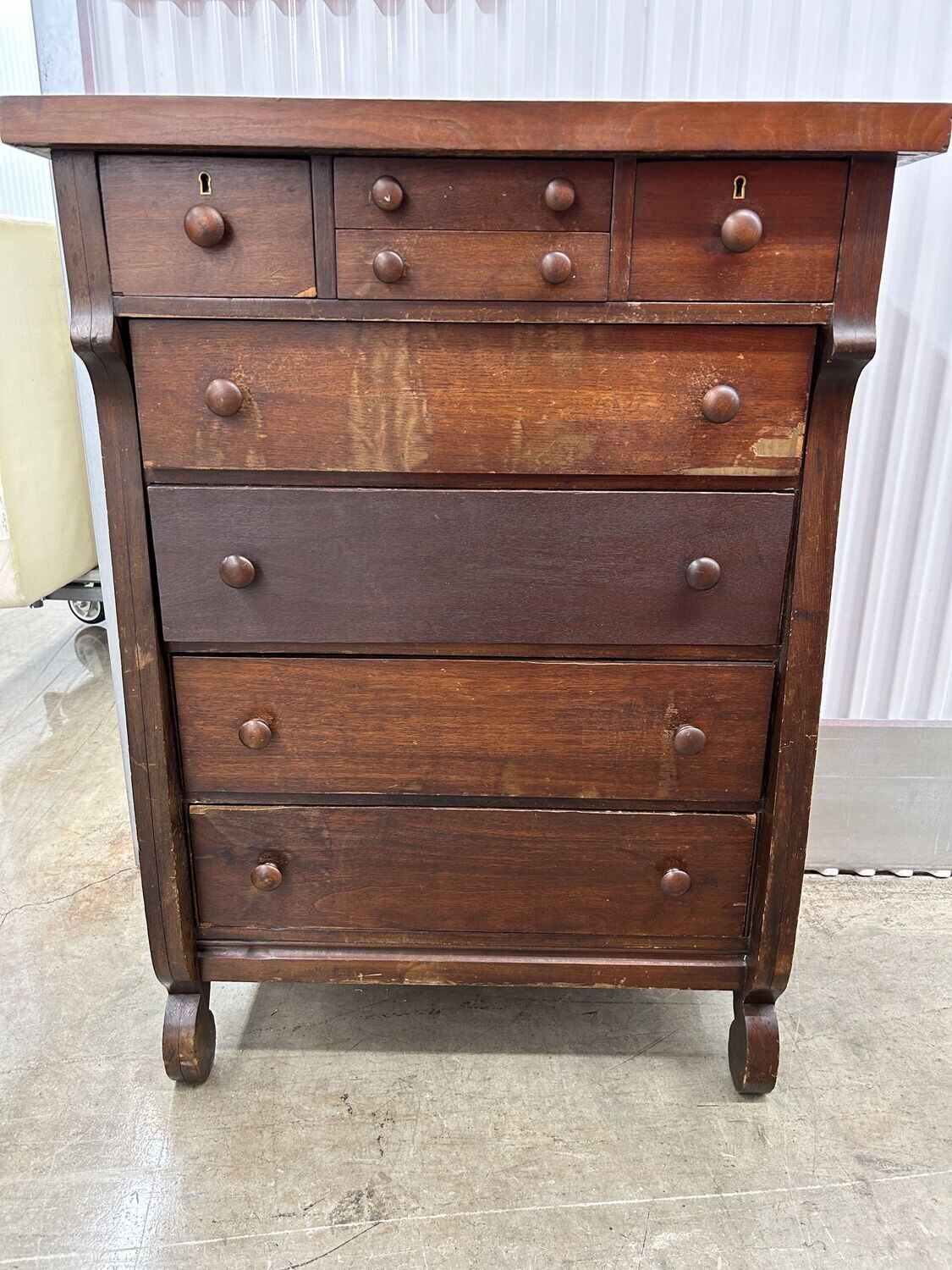 Antique 5-drawer Empire Dresser, update! #2125 ** 1 wk. to sell, full price