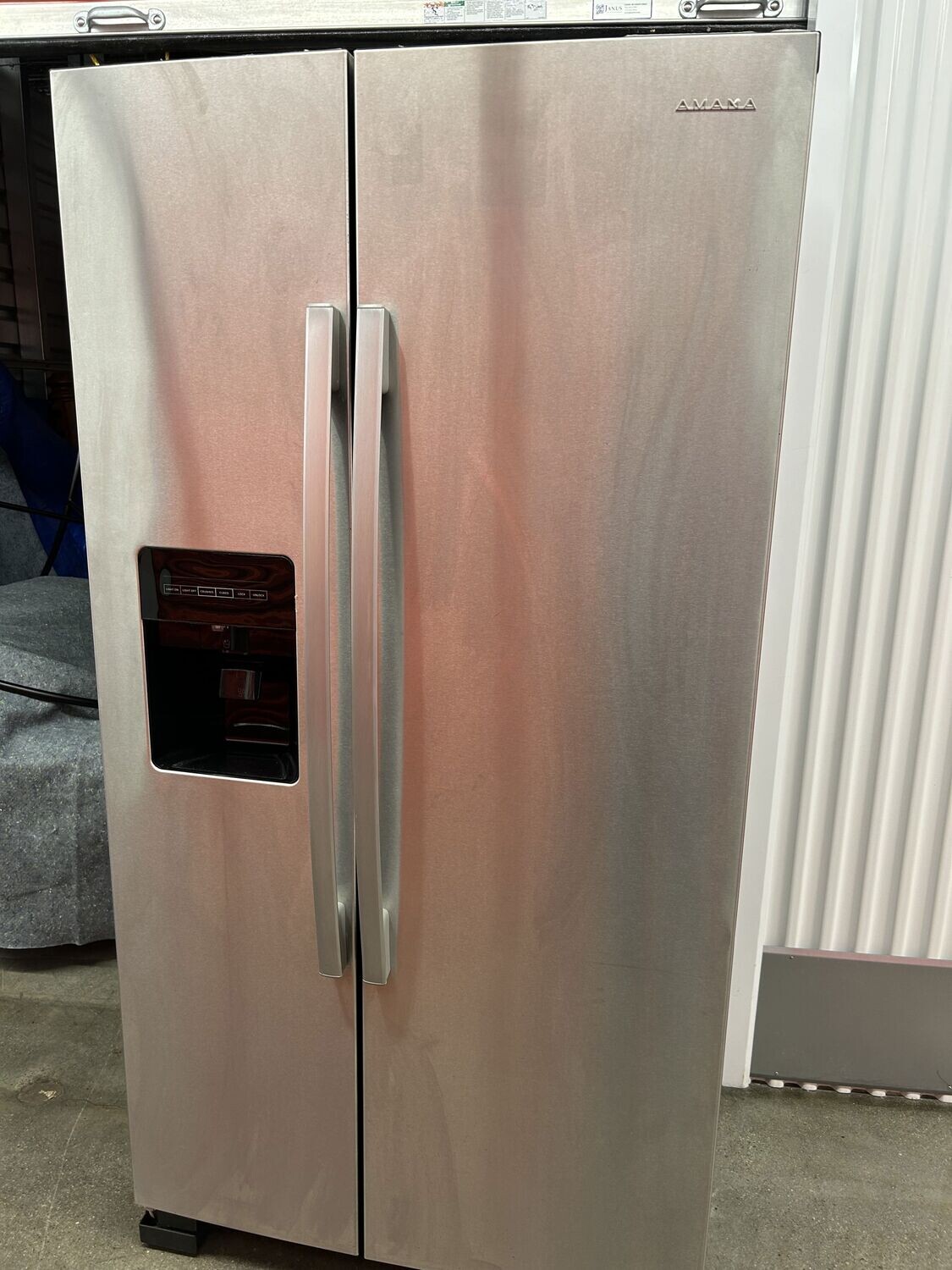 36" Amana Side-by-side Stainless Refrigerator #1148