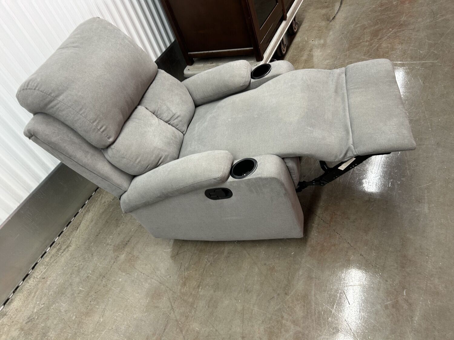 Gray Recliner with cup holders, 4 ys old #2322 ** 3 days to sell, full price