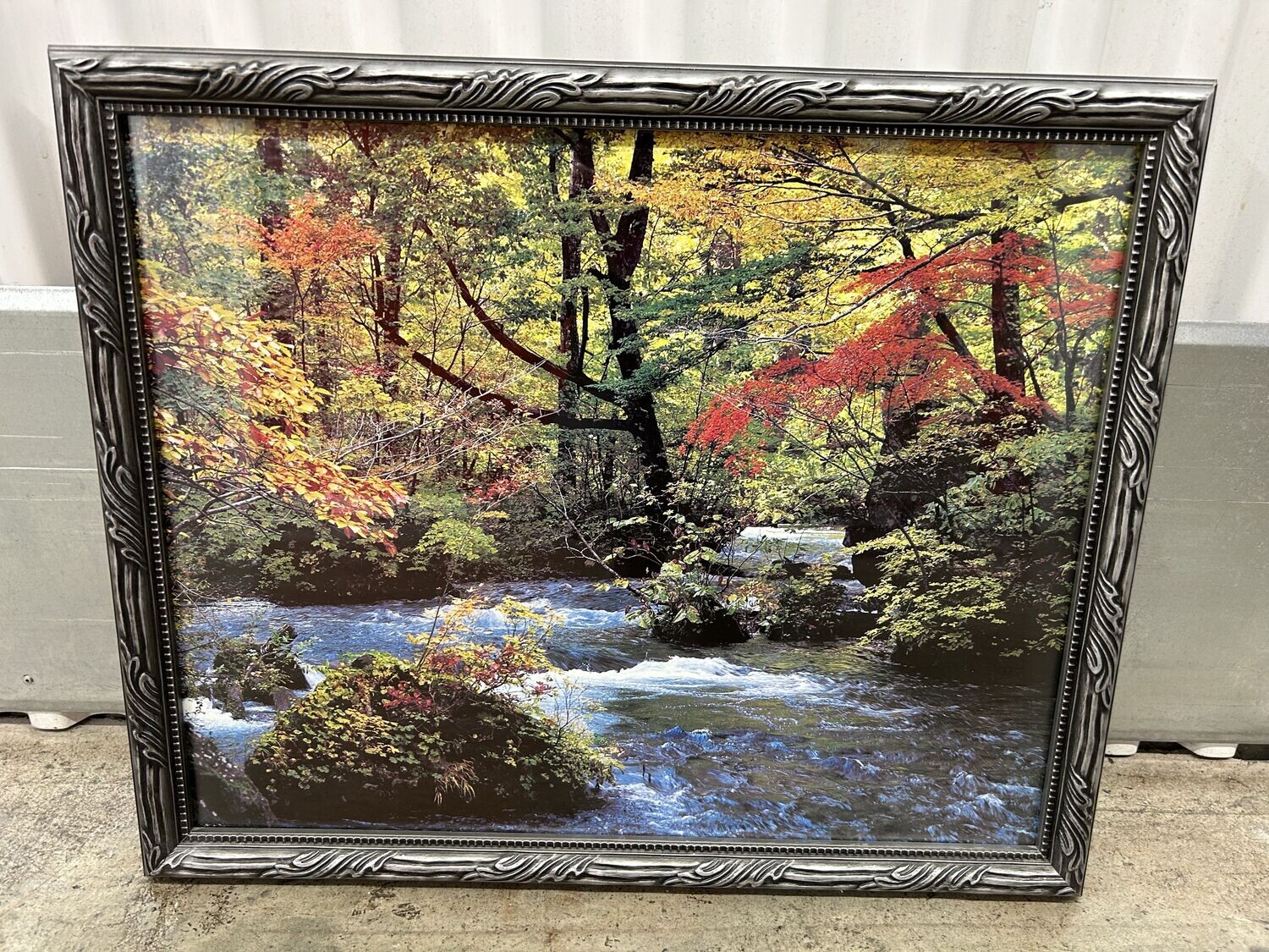 Like New! Framed Picture: Fall Stream #2314