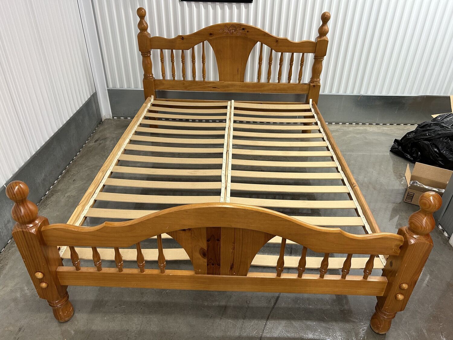 Fullsize Platform Bed, knotty wood 2324 ** 2 wks to sell, full price
