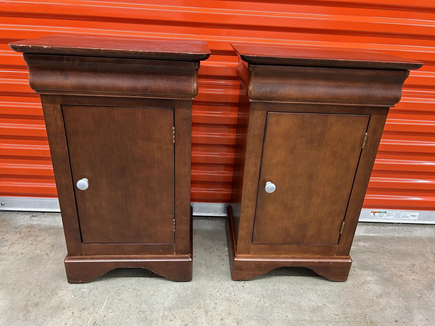 Matching Nightstands, curved top trim #2114 ** 3 days to sell, full price