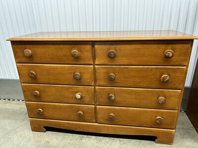 Vintage Maple & Birch 8-drawer Dresser, w/mirror #2324