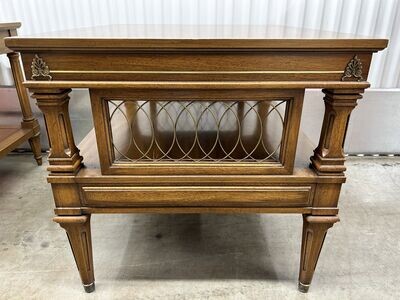 Vintage End Table with decorative side panels #2103