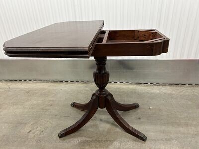 Antique Mahogany Table, unique top flips to larger size #2009