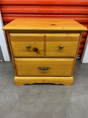 Pine Nightstand, w/ 2 drawers #2103