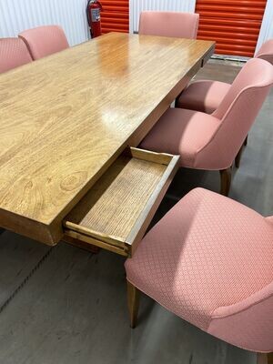 Vintage Dunbar Conference or Dining Table, 7x3 feet #2432