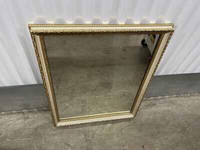 Wall Mirror w/ gold & cream frame #2314