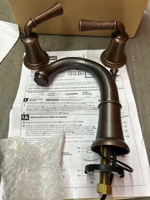 New! Bathroom Faucet, American Standard, 8" widespread, oil rubbed bronze #2314