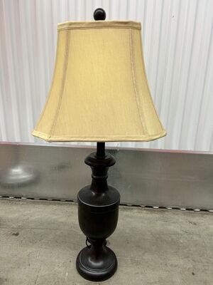 Black Table Lamp, gold shade #2213