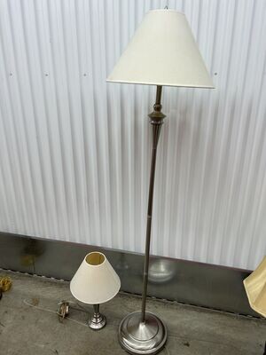 Matching Floor & Table Lamps, brushed nickel #2213