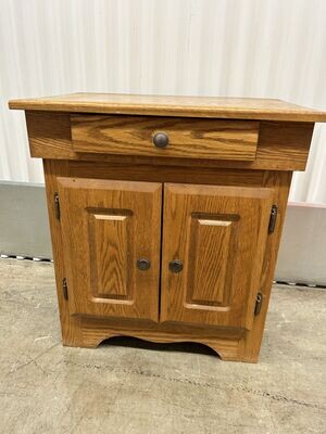 Solid Oak Nightstand or Storage Cabinet, made in NH #2126