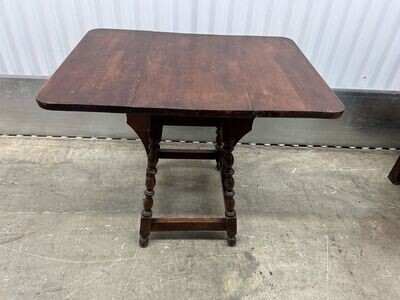 Antique Drop-leaf space-saving Table, refinish! #2103