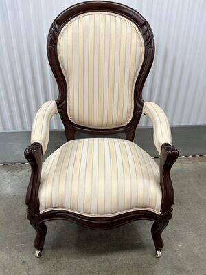 Pale Yellow Victorian style Chair #2324