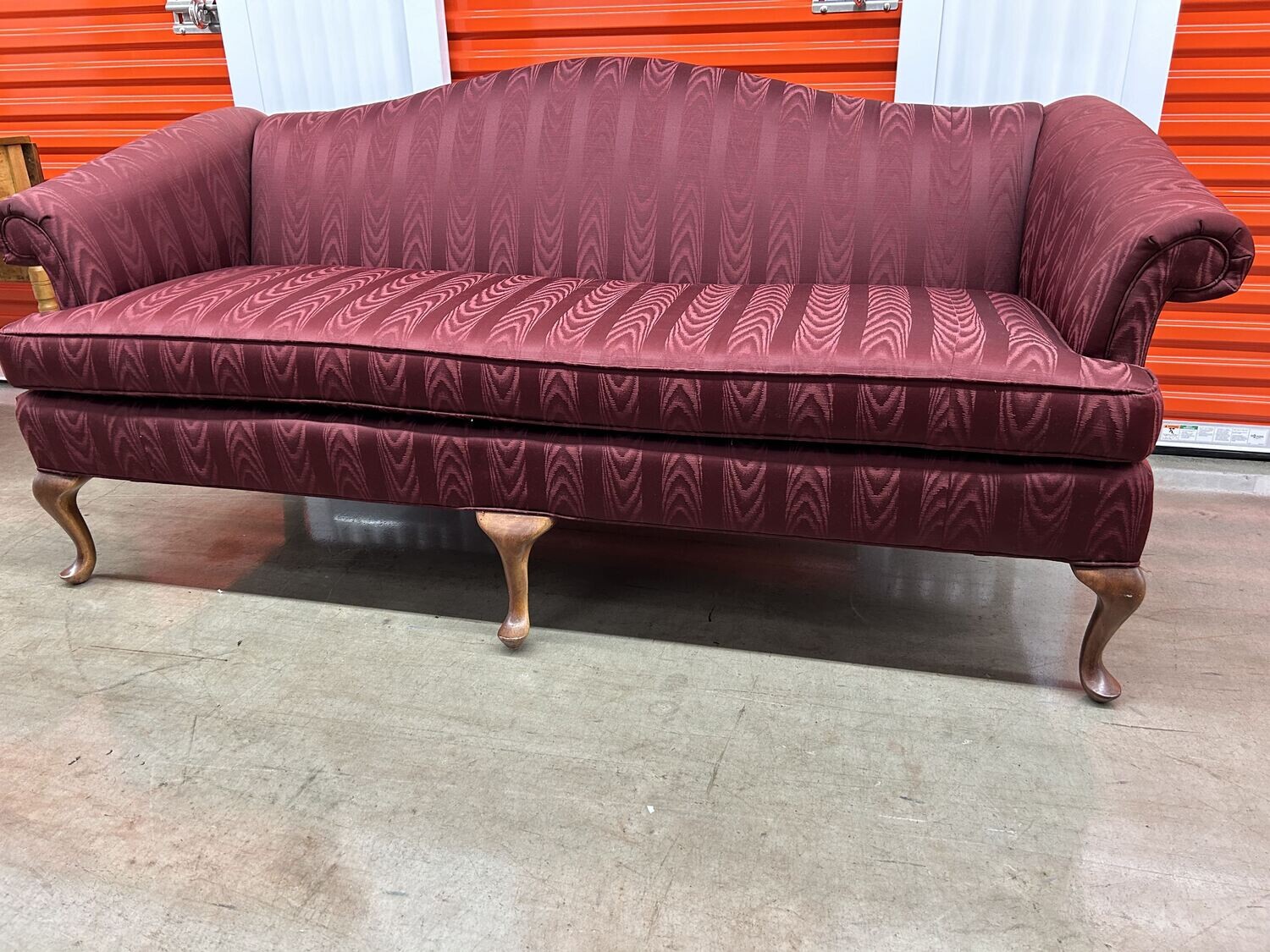 Victorian style Camel-back Sofa, burgundy #2126 ** 10 days to sell, full price