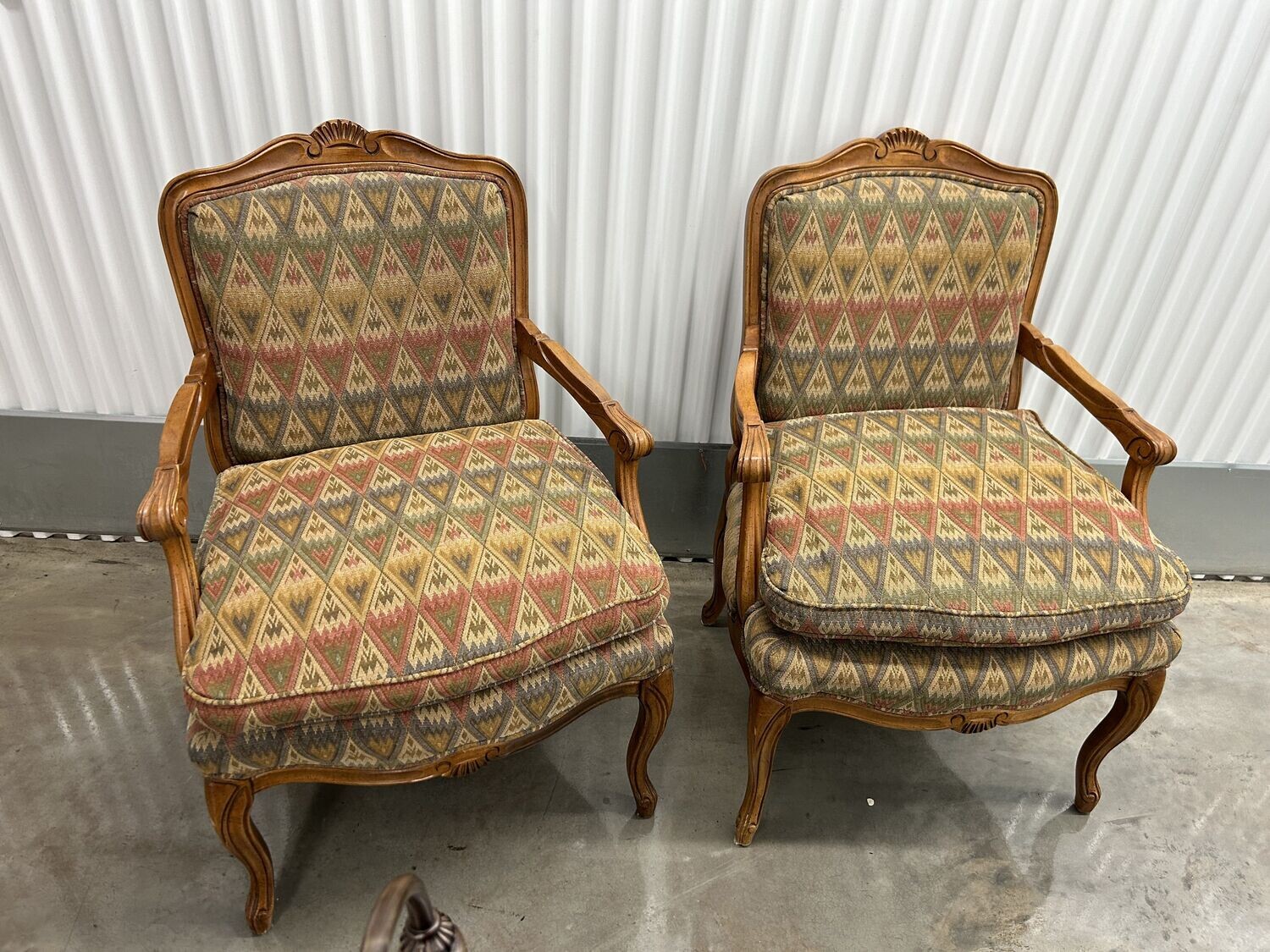 Matching Accent Chairs, antique style wood frame #2322 ** 1 day to sell, full price