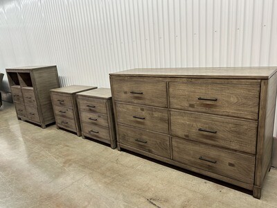4-piece Dresser Set, weathered gray #2114
