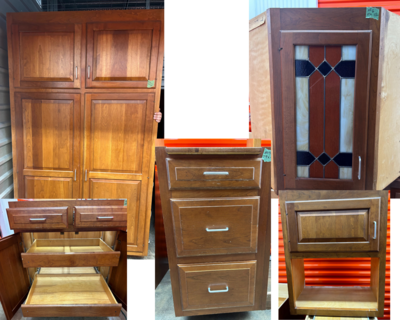 13-piece Solid Wood Cabinet Set, including large pantry #1267