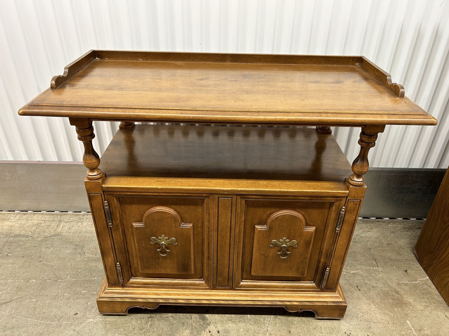 ** Small Vintage Maple Buffet Cart #2114
