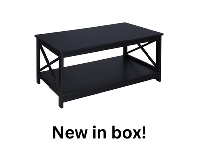 New in Box! Black Oxford Coffee Table #2124