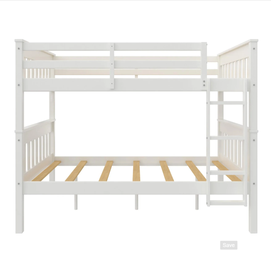 ** New in Box! White Bunk Bed w/ USB, full over full #2213 ** 2 wks. to sell, down from $295