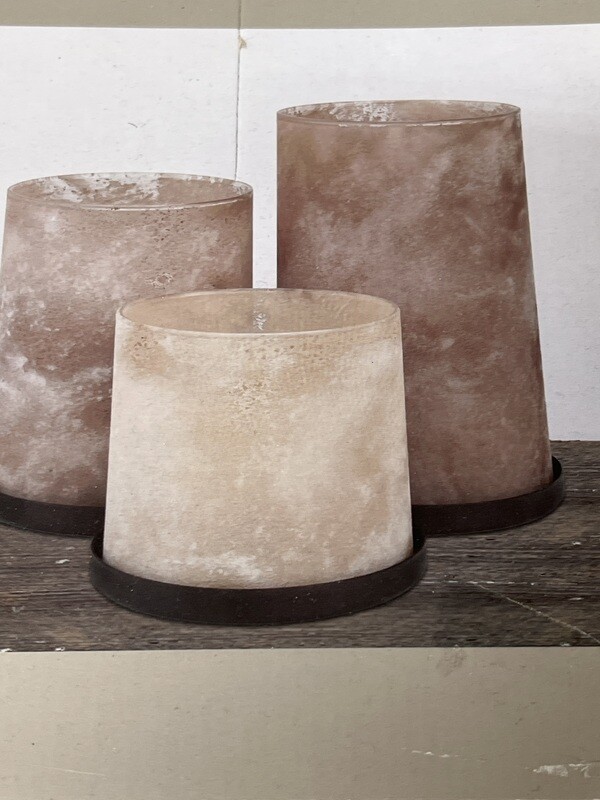 Tan froster Candle holder