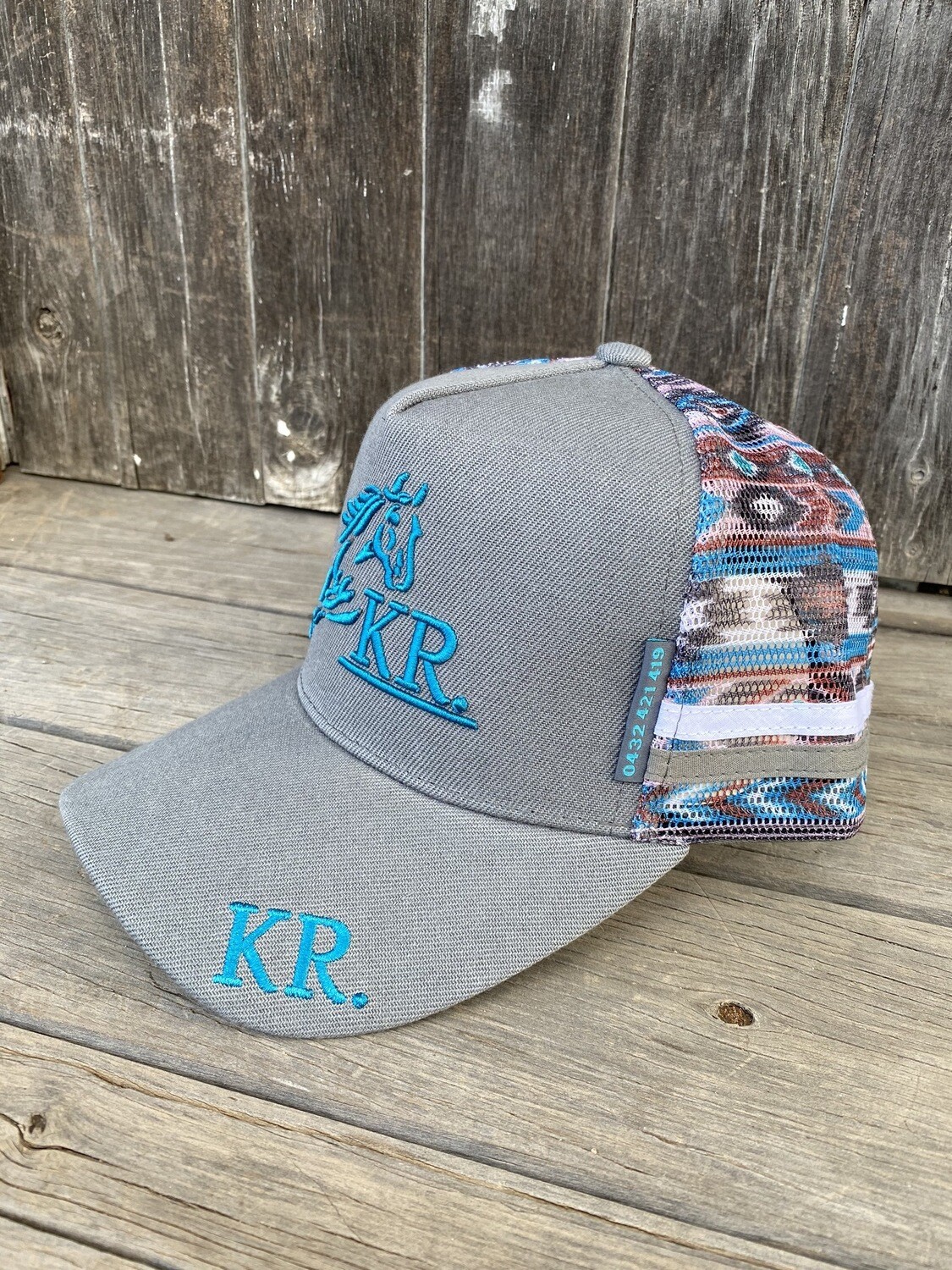 Teal Aztec Trucker Cap