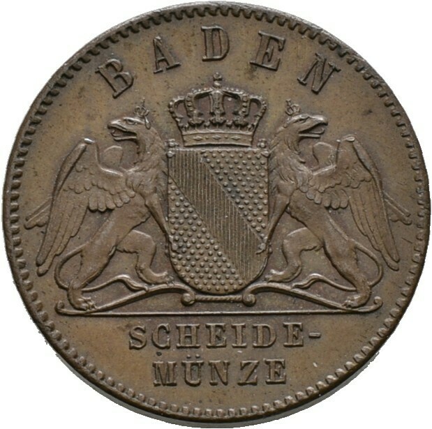 Cu-Gedenkkreuzer 1871, Friedrich I., Baden-Durlach
