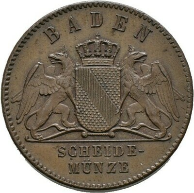 Cu-Gedenkkreuzer 1871, Friedrich I., Baden-Durlach