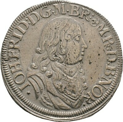 Gulden zu 2/3 Taler 1677, Johann Friedrich, Brandenburg-Ansbach