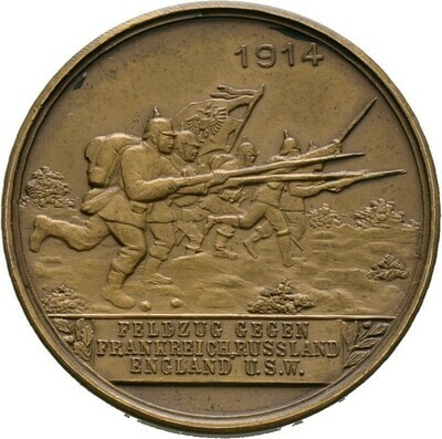 Bronzemedaille 1914, Wilhelm II., Brandenburg-Preußen