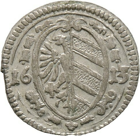 Einseitiger Dreier (nur Avers geprägt) 1613, Nürnberg, Stadt
