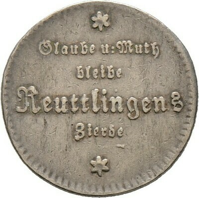 Jetonartige Silbermedaille 1817, Reutlingen, Stadt