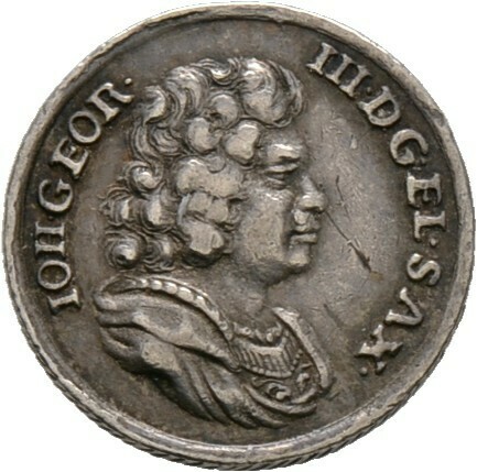 Silberne Miniaturmedaille 1683, Johann Georg III., Sachsen-Albertinische Linie​