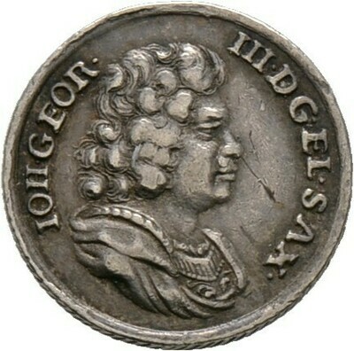 Silberne Miniaturmedaille 1683, Johann Georg III., Sachsen-Albertinische Linie​