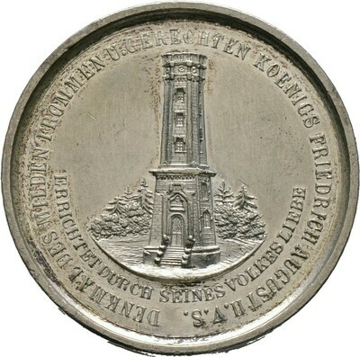 Zinnmedaille 1854, Friedrich August II., Sachsen-Albertinische Linie